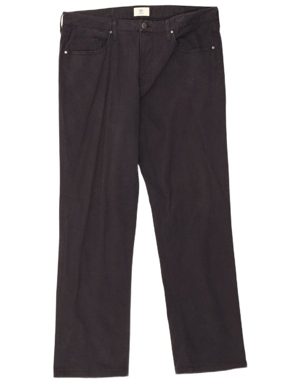 Pantaloni casual dritti da uomo Cerruti 1881 W36 L31 cotone blu navy