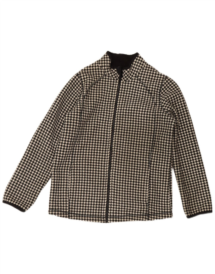 Giacca in pile Sherpa da donna Marks & Spencer UK 12 Medium Black Pied de poule