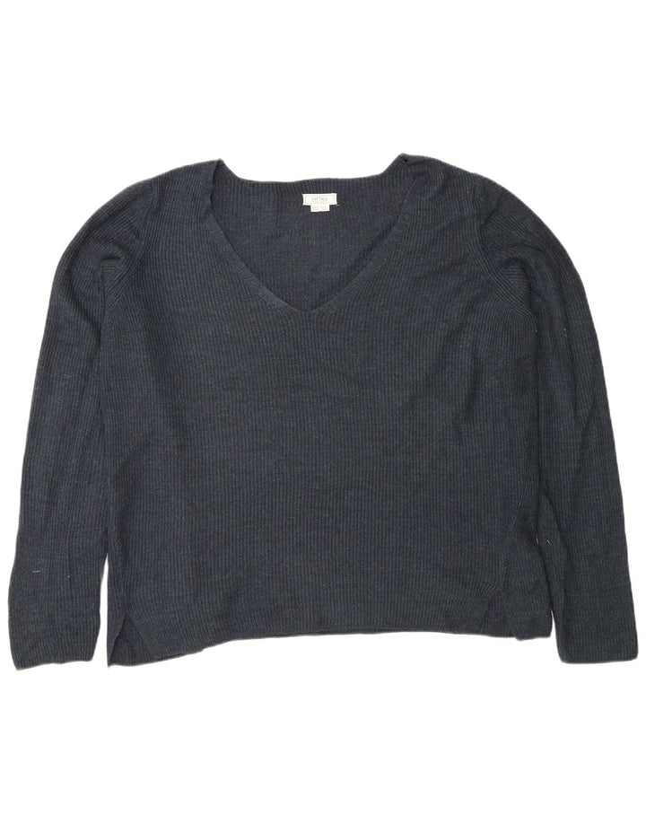 Maglione maglione oversize con scollo a V da donna Fat Face UK 12 Medio Blu navy