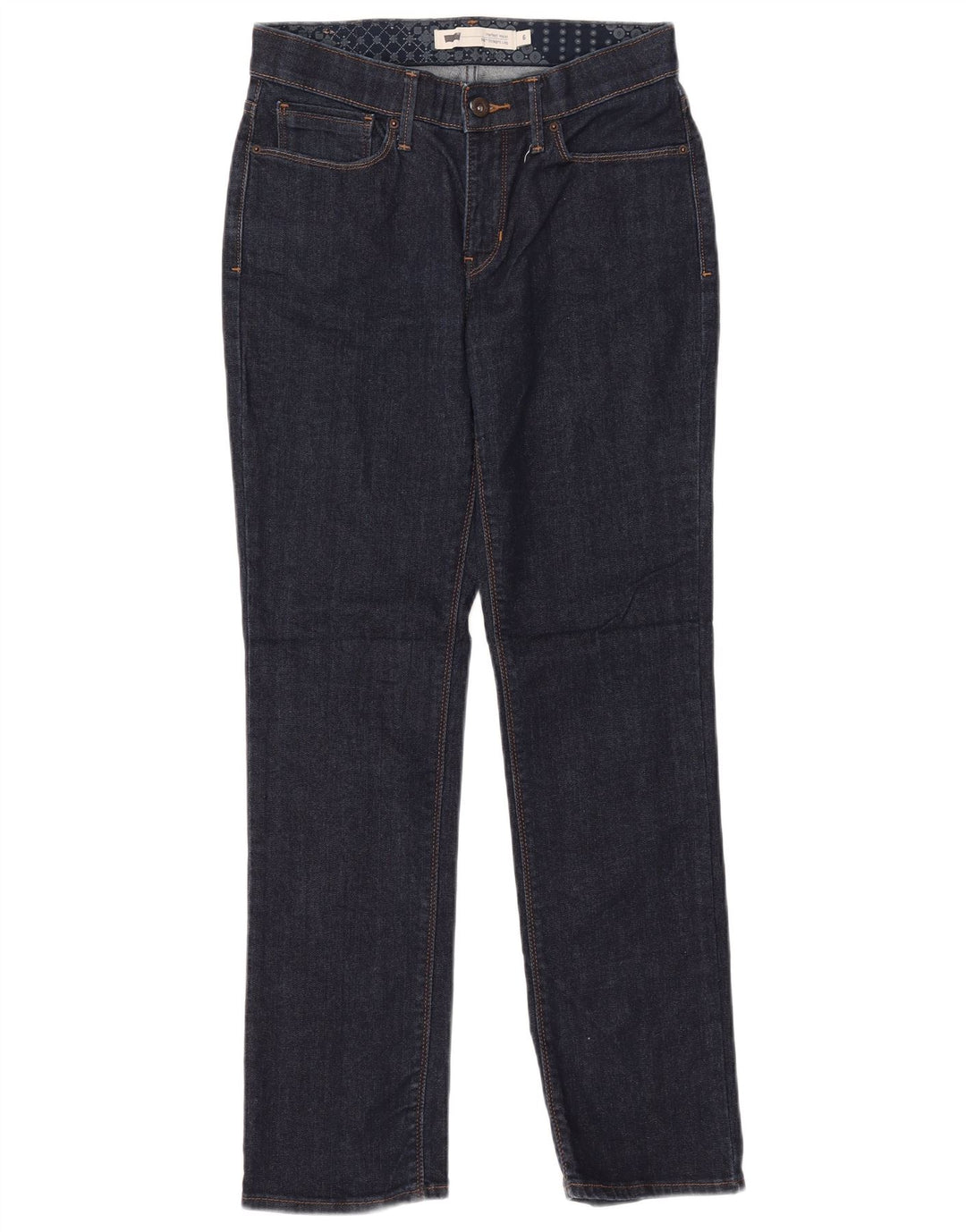 Jeans dritti da donna Levi's US 6 medi W28 L30 cotone blu navy