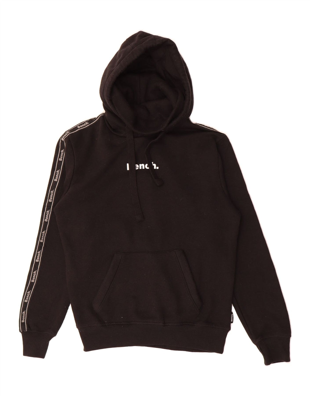 BENCH Mens Graphic Hoodie Jumper Medium Black Cotton Vintage Bench and Second-Hand Bench from Messina Hembry 