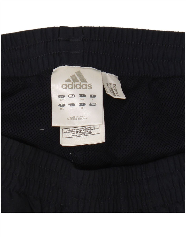 Pantaloni da tuta da uomo Adidas Large in poliestere blu navy