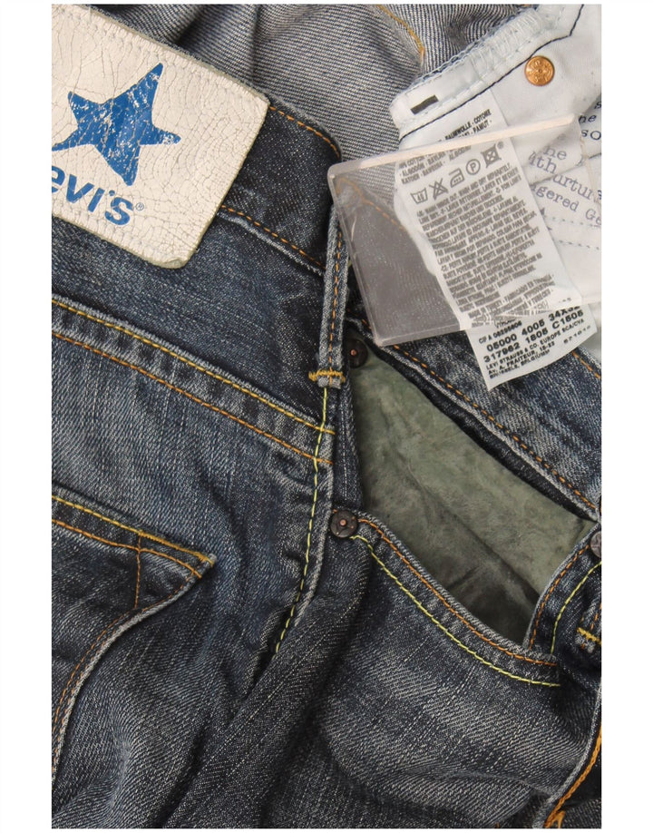 Jeans dritti da uomo Levi's W34 L26 cotone blu navy