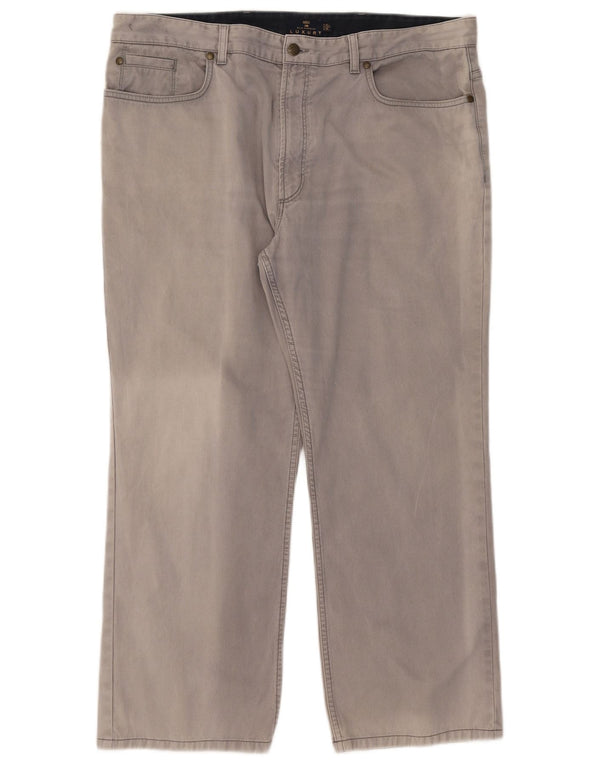 Pantaloni casual dritti Marks & Spencer da uomo blu Harbour W42 L29 grigi