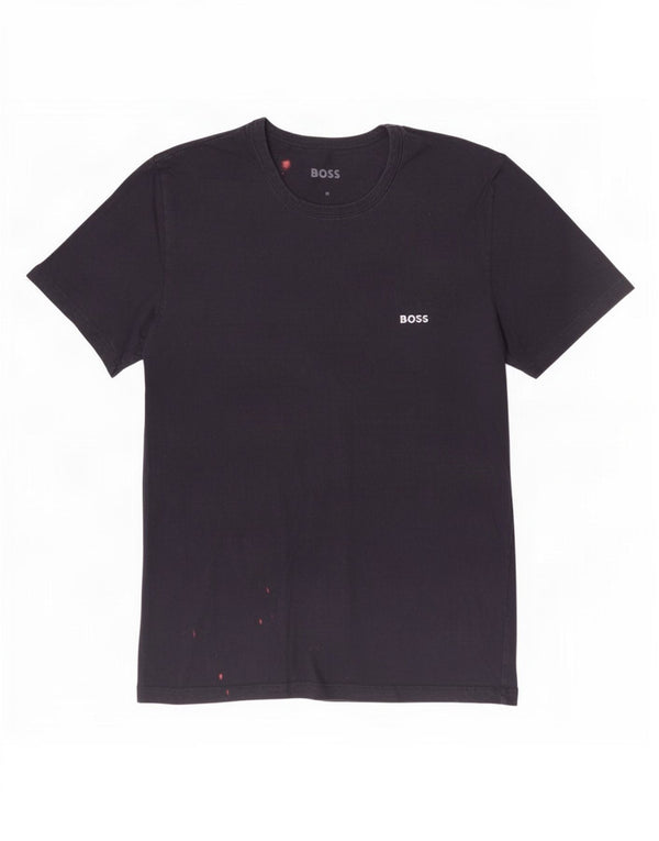 T-shirt da uomo Hugo Boss Top in cotone blu navy medio