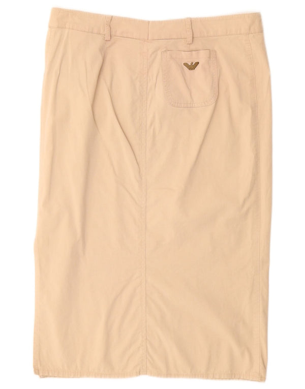 Gonna dritta a vita alta da donna Armani IT 48 XL W32 Cotone Beige