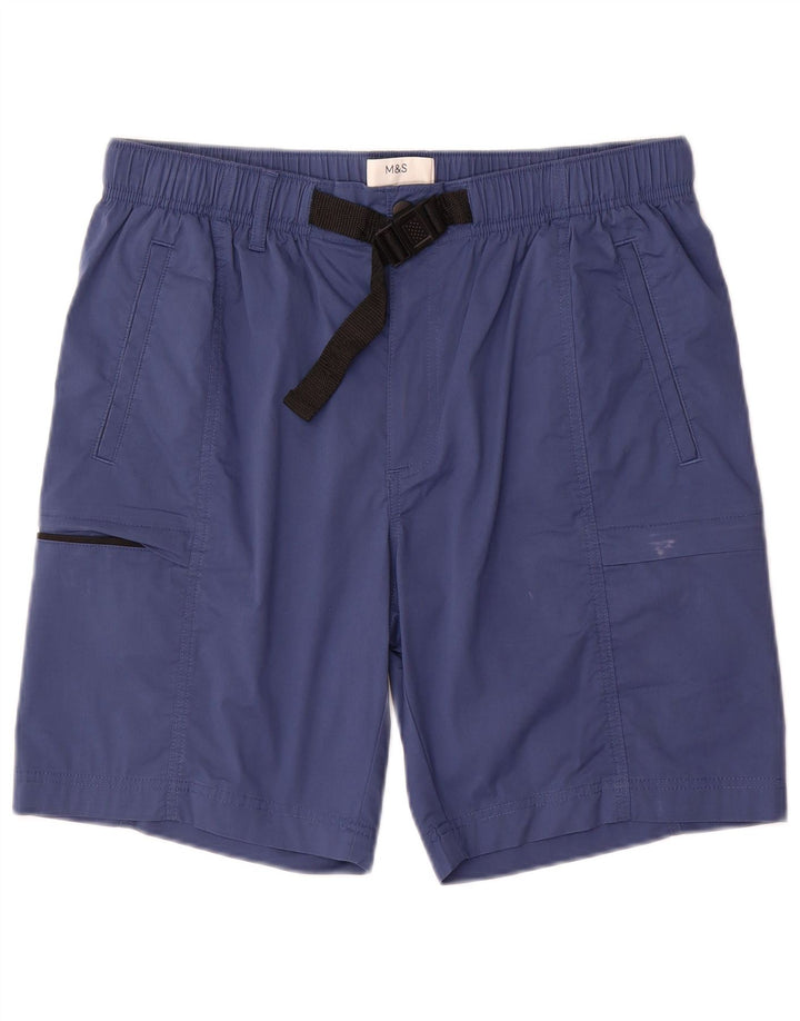 Pantaloncini cargo da uomo Marks & Spencer W36 grandi cotone blu