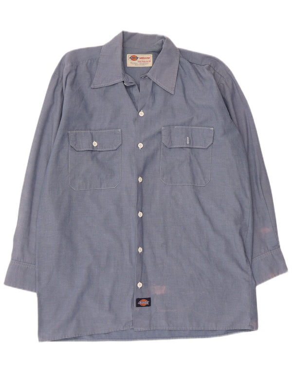 DICKIES Camicia da uomo in cotone blu medio