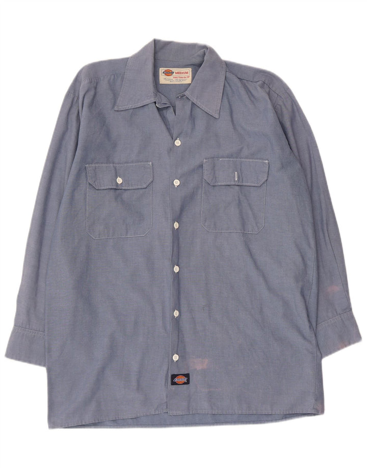 DICKIES Camicia da uomo in cotone blu medio