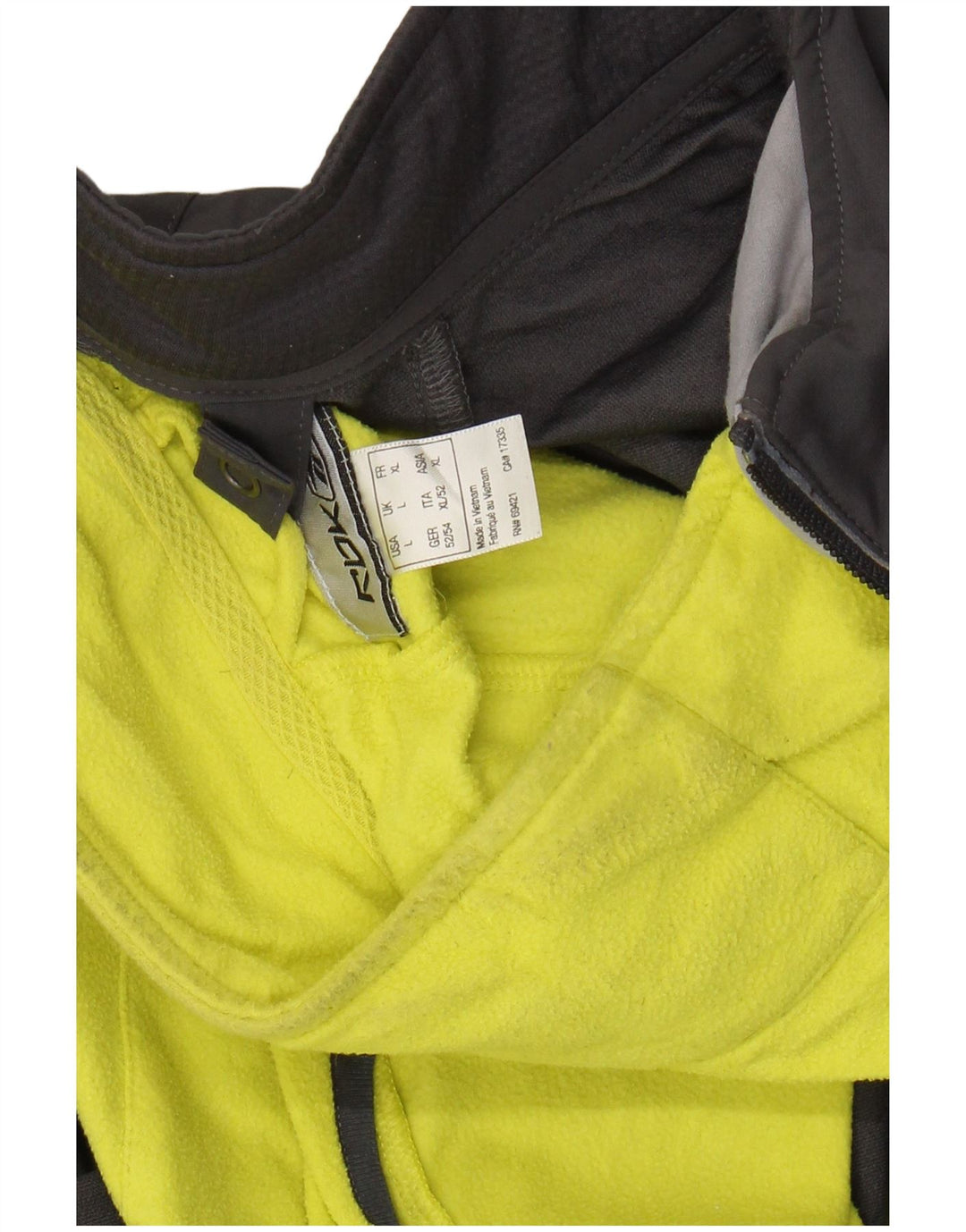 Giacca a vento da uomo REEBOK UK 40 Large in poliestere color block grigio