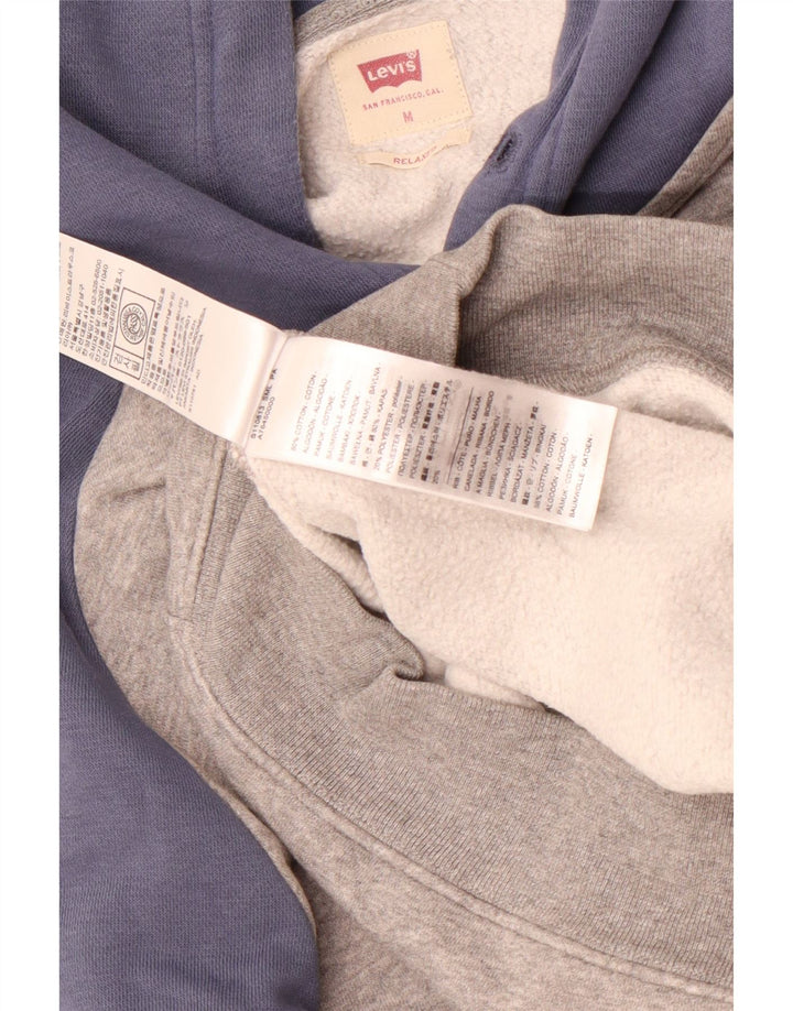Levi's Felpa con cappuccio grafica da uomo con vestibilità comoda, colore grigio medio