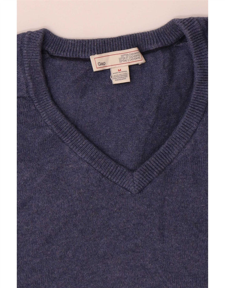 Maglione da uomo con scollo a V Gap in cotone blu medio