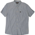 Camicia slim fit da uomo a maniche corte Lee grande in cotone blu