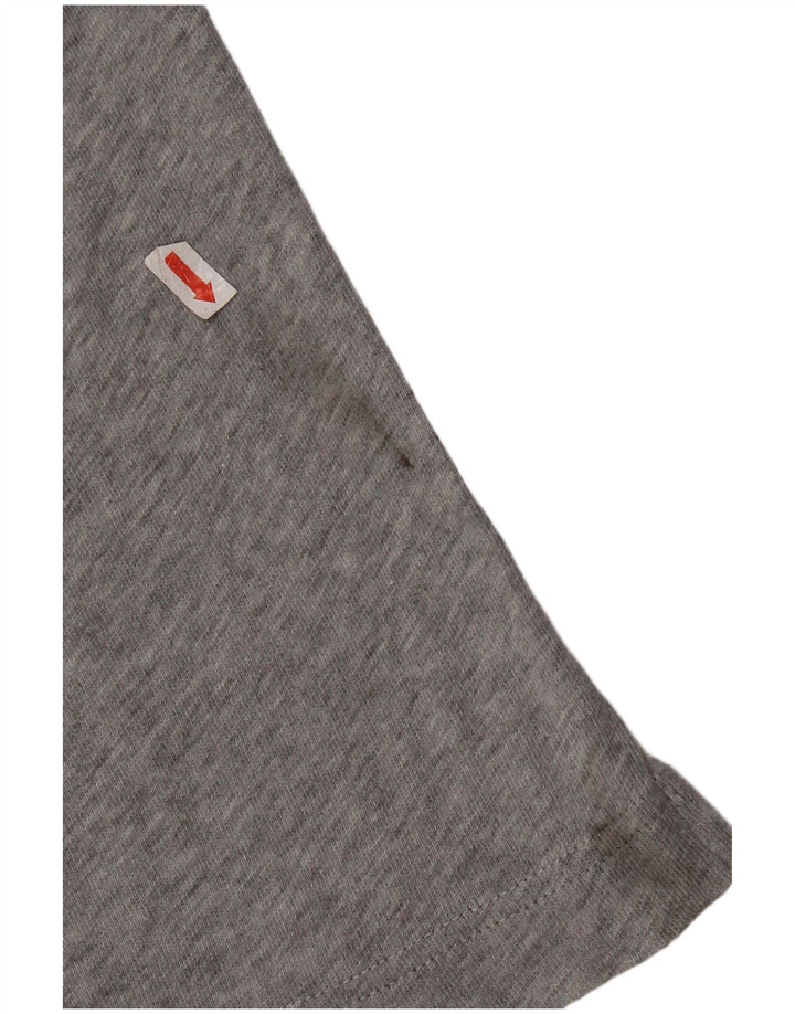 Polo da uomo a maniche lunghe Superdry Large in cotone grigio