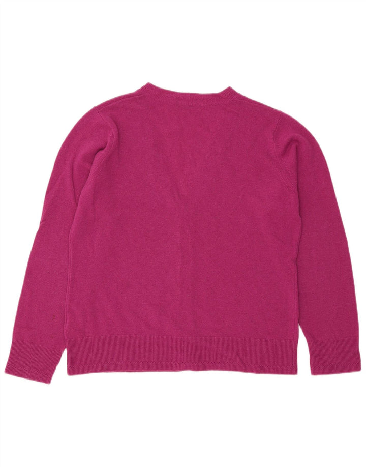 Maglione cardigan da donna Marks & Spencer UK 14 grande lana rosa