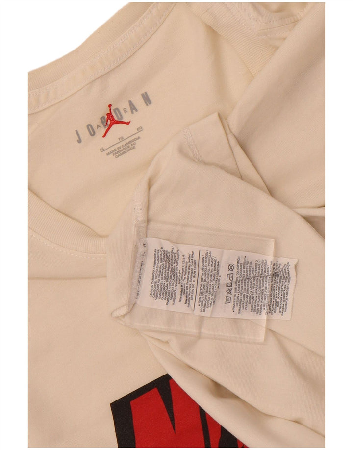 T-shirt grafica da uomo Jordan Top XL in cotone bianco
