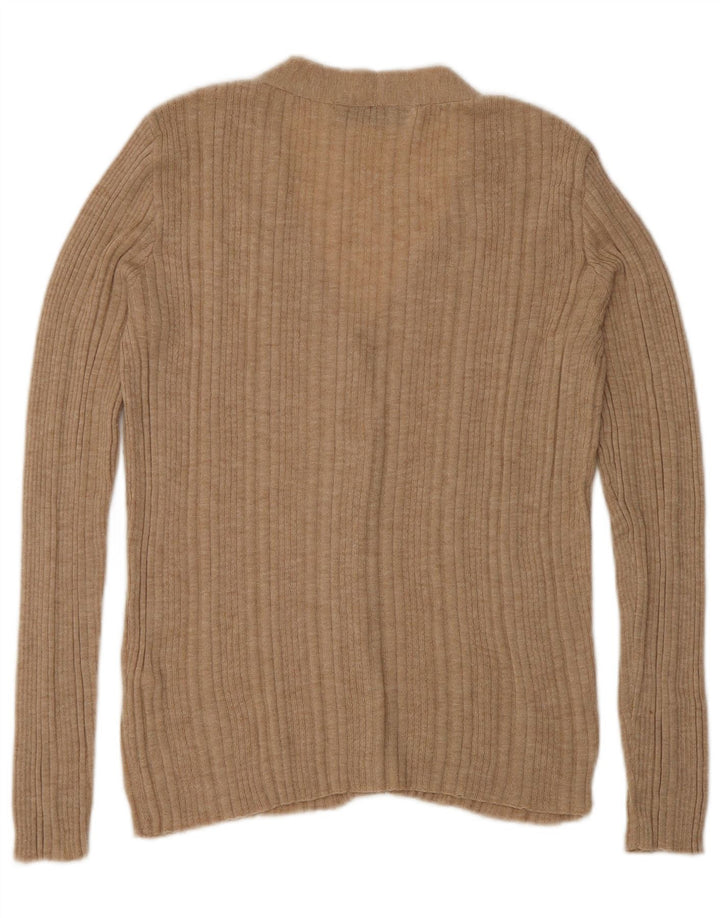 Maglione cardigan da donna Zara UK 10 piccolo nylon beige