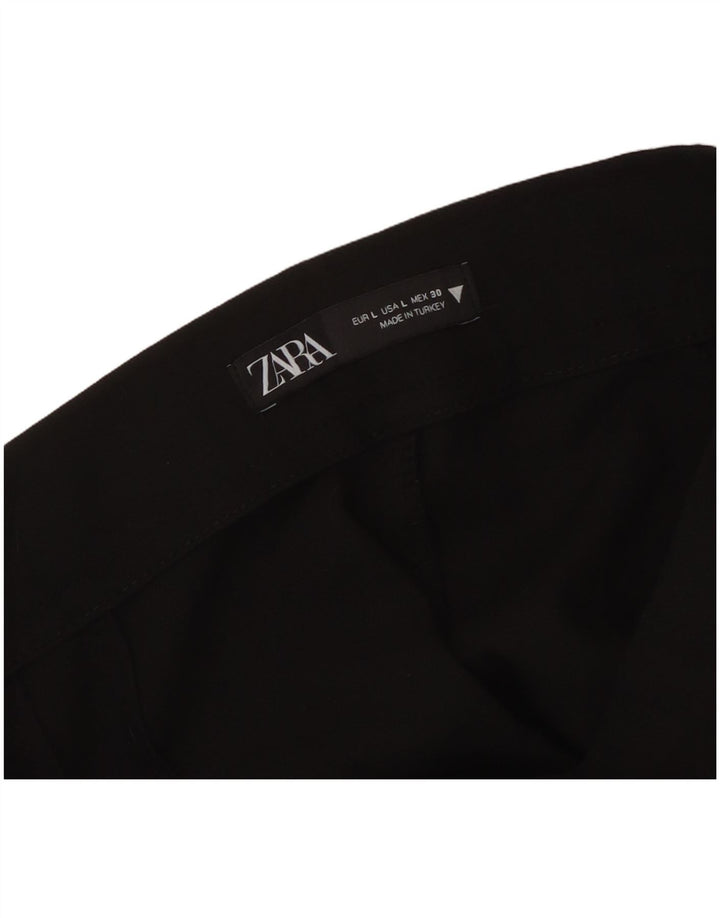 Pantaloni casual dritti regolari da donna Zara grandi W32 L26 neri