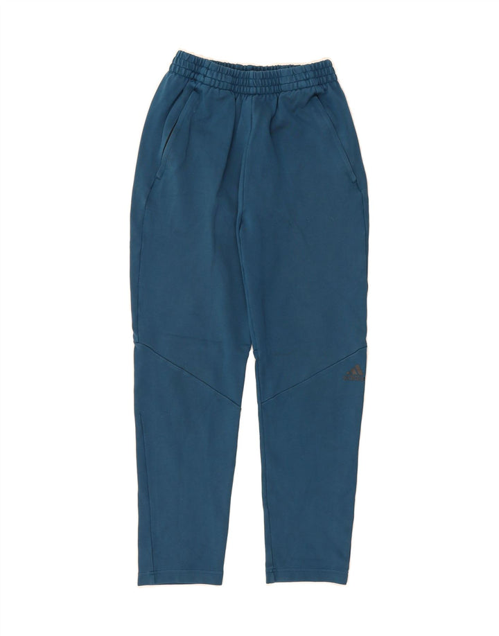 ADIDAS Boys Tracksuit Trousers 11-12 Years Blue Rayon Vintage Adidas and Second-Hand Adidas from Messina Hembry 