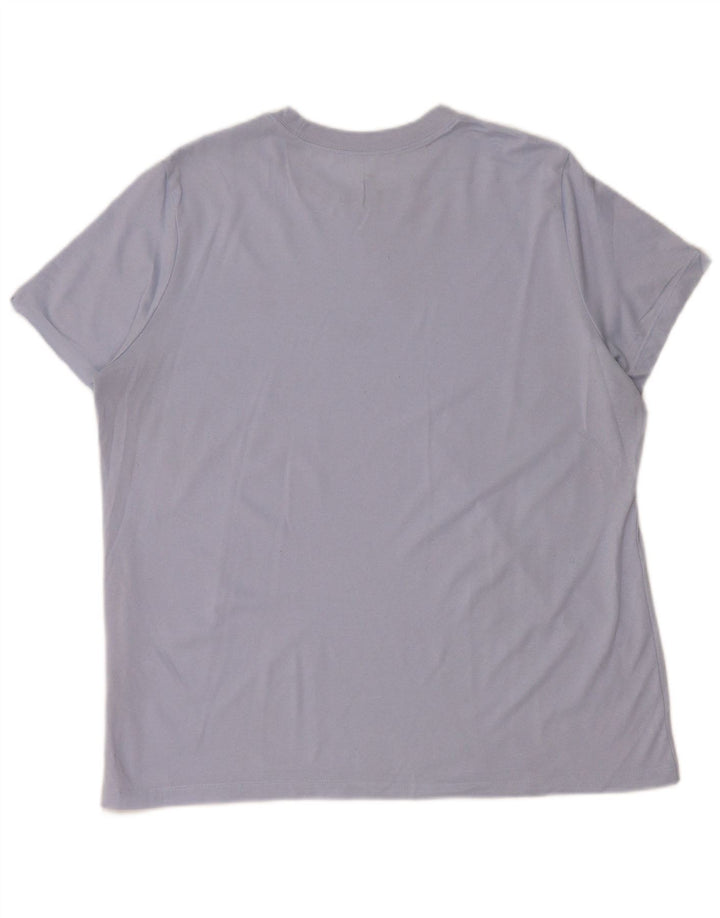 NIKE Womens Dri Fit T-Shirt Top UK 18 XL Blue Polyester