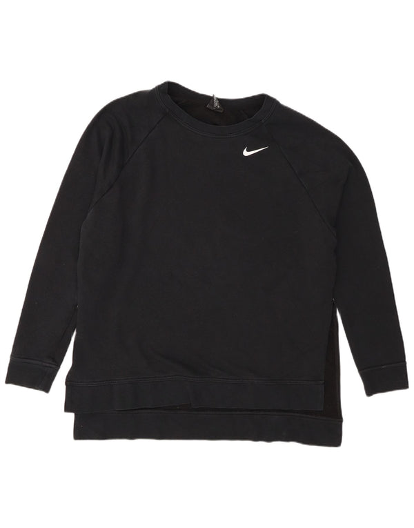 Felpa oversize da donna Nike Dri Fit maglione UK 14 medio nero