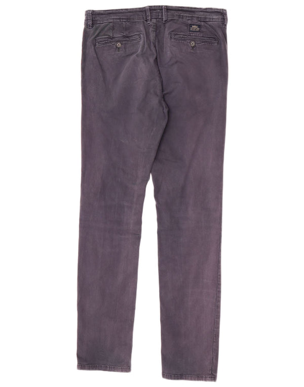 Pantaloni chino slim da uomo Rifle W32 L34 cotone blu navy