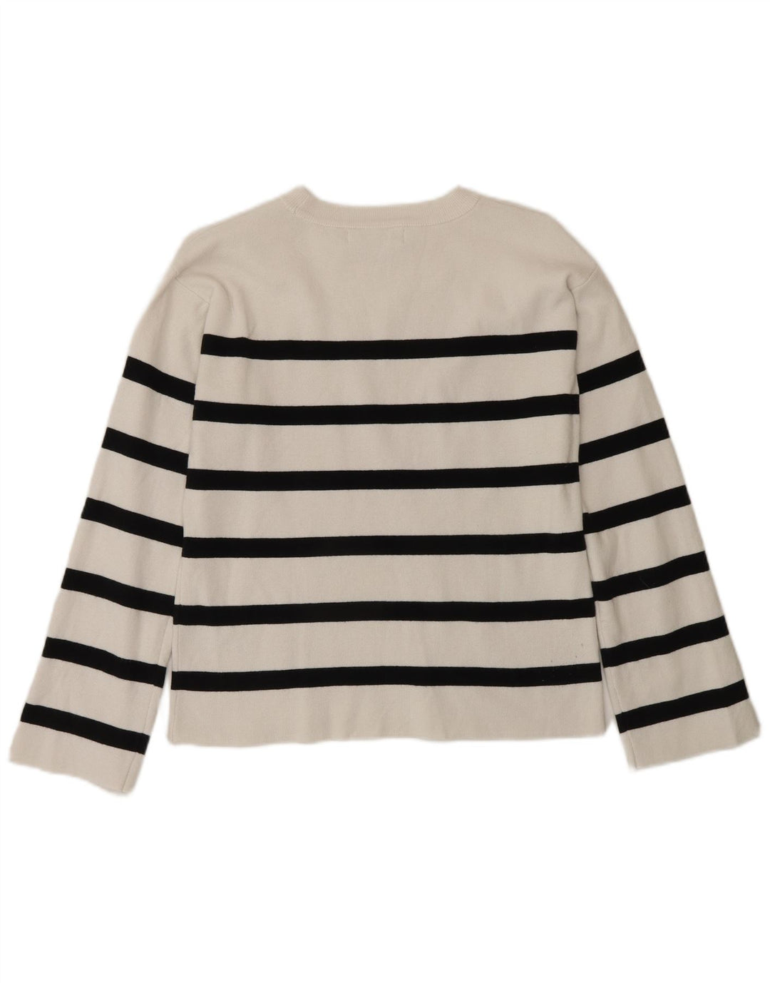 Camicetta regolare da donna Marks & Spencer Top UK 10 piccolo cotone a righe bianche