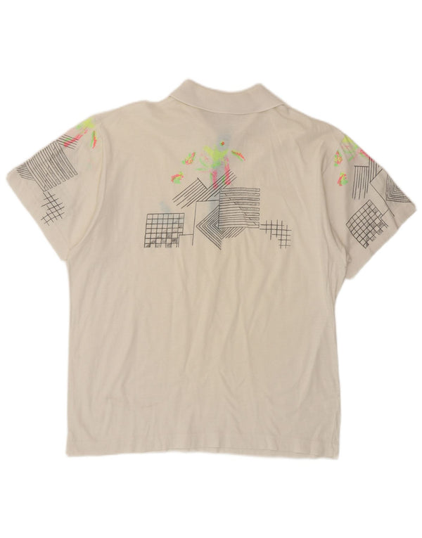 Polo Uomo AUSTRALIAN L'ALPINA IT 46 Small Bianco Cotone Geometrico