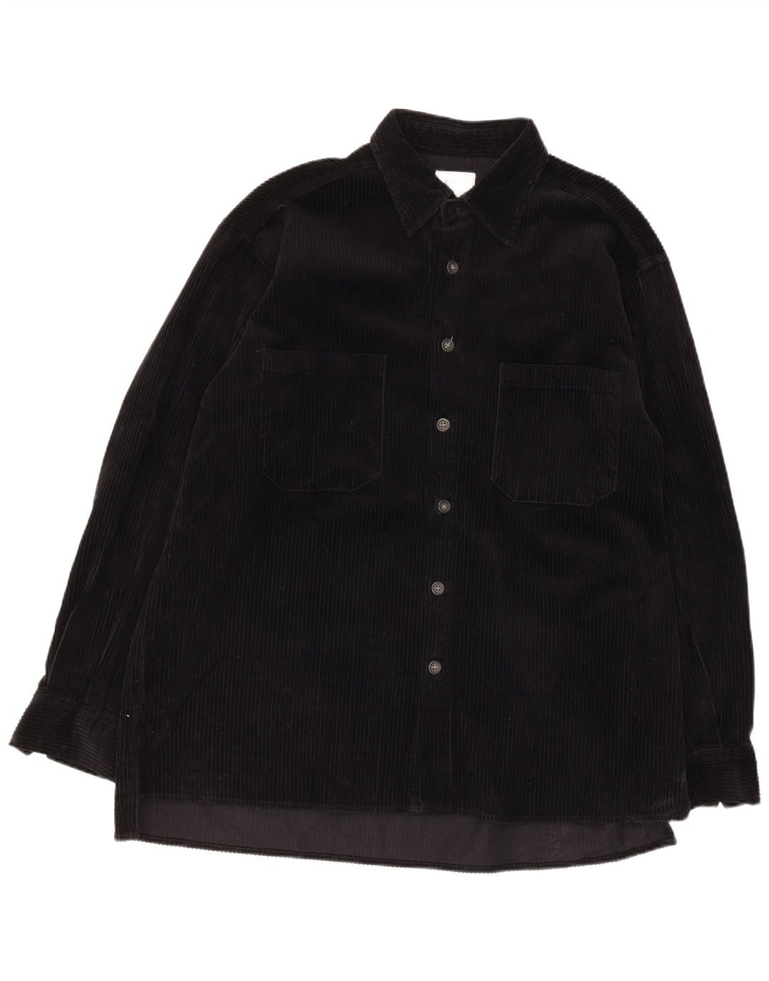 Camicia da uomo in velluto a coste Rifle, cotone nero grande