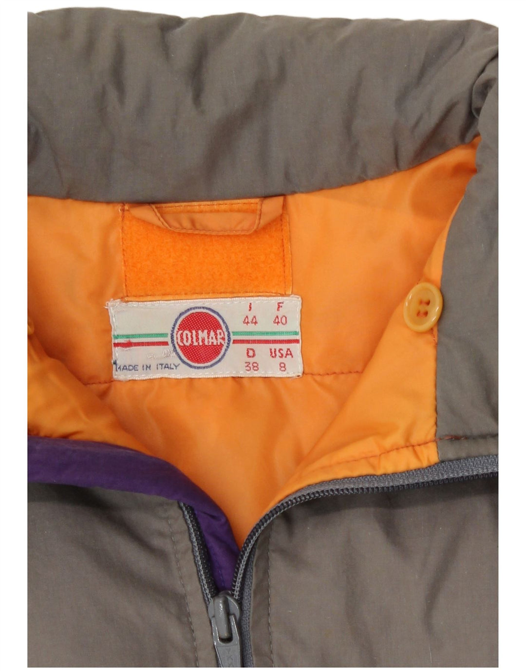 Giacca da sci da donna Colmar IT 44 Cotone color block grigio medio retrò