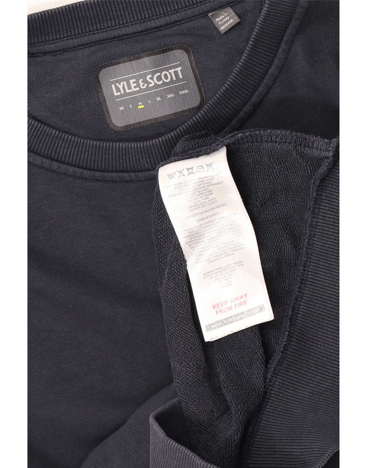 Lyle & Scott Felpa da uomo Maglione medio cotone blu navy