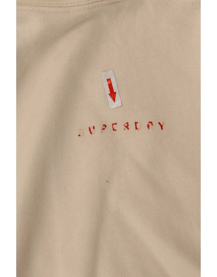 Maglione con cappuccio da uomo Superdry in cotone beige medio