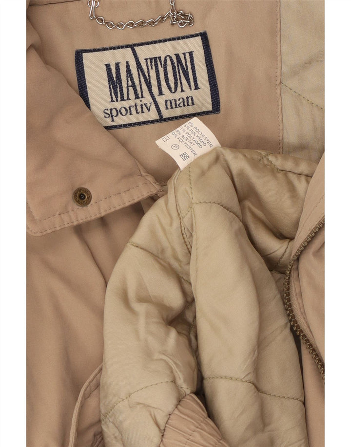 MANTONI Giubbotto bomber da uomo UK 42 XL Poliestere beige