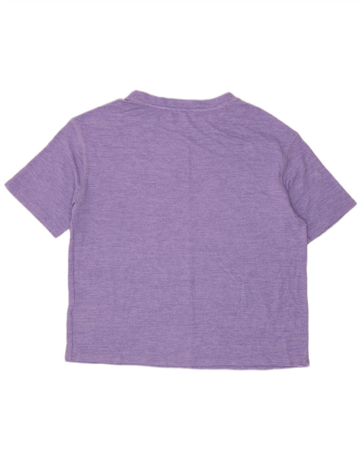 MARKS & SPENCER T-shirt da donna Top UK 12 Viscosa viola medio