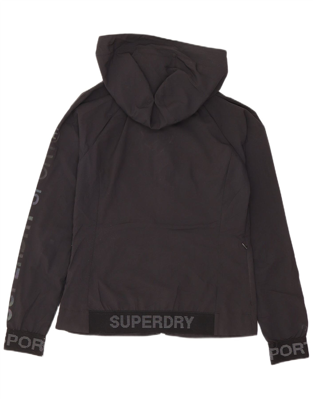 Giacca a vento da donna con cappuccio Superdry UK 8 Small Poliestere nero