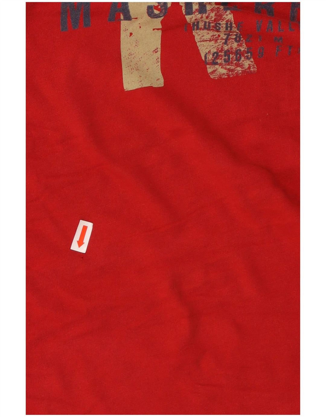 EDDIE BAUER T-shirt grafica da uomo Top grande in cotone rosso
