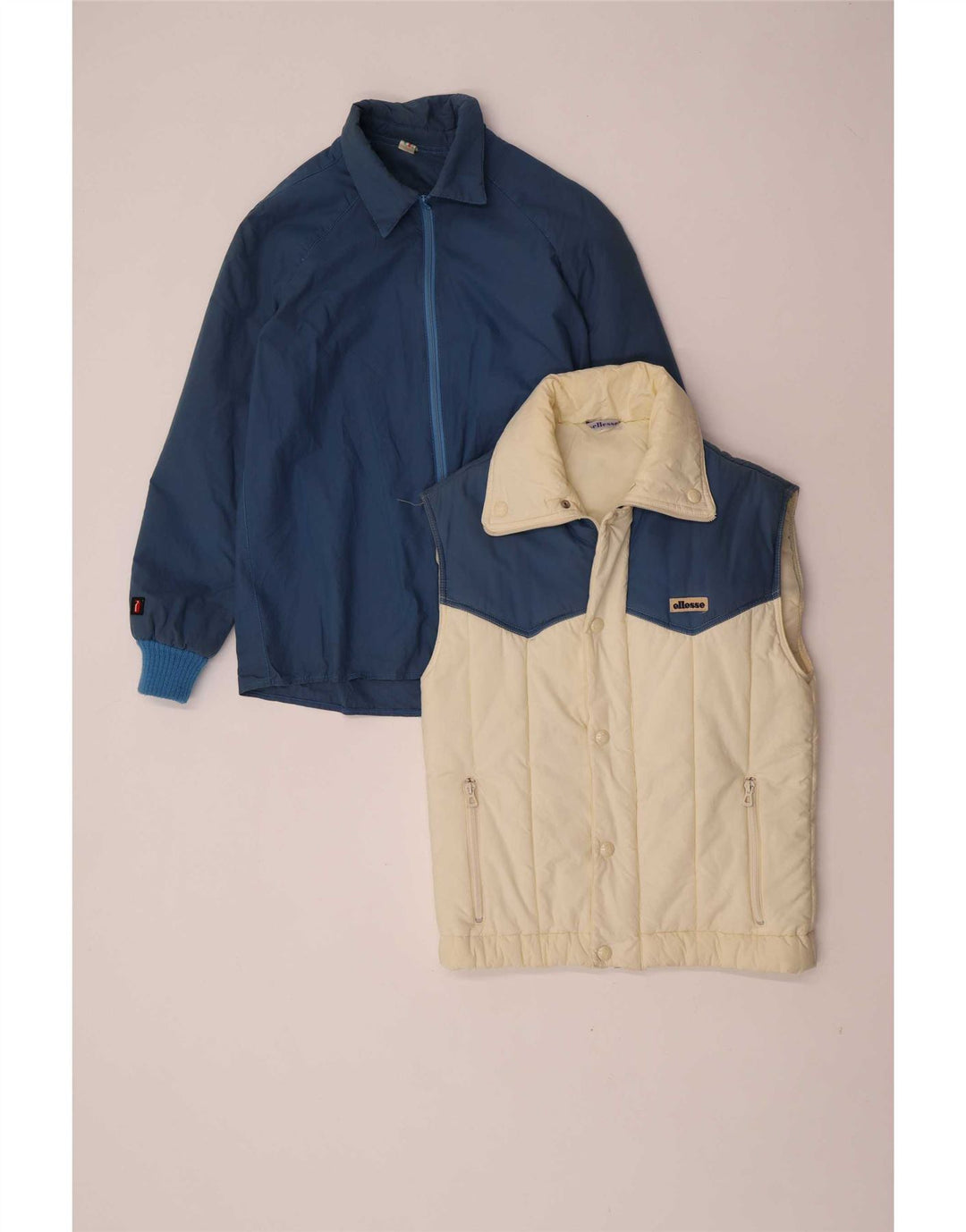 Giacca a vento da donna Ellesse IT 44 Cotone color block blu medio