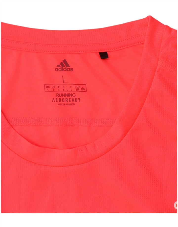 Maglietta grafica Adidas Aeroready da uomo, grande, in poliestere rosa
