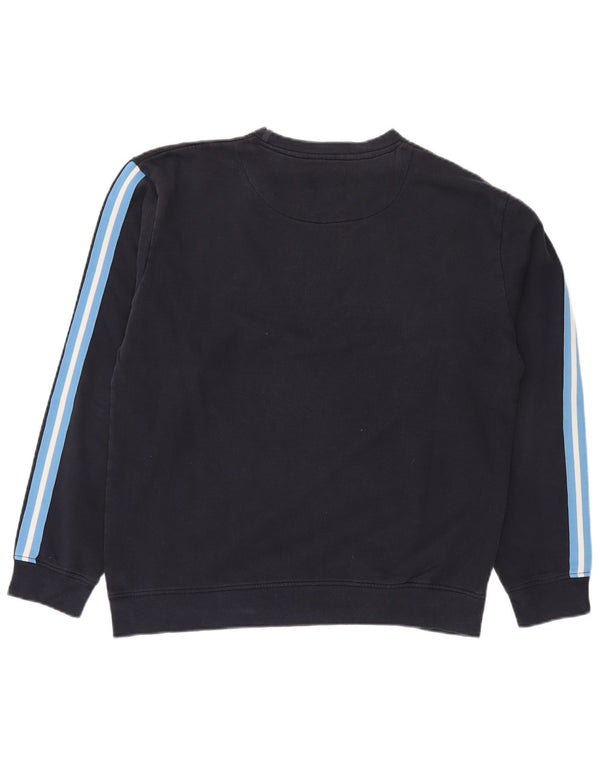 Sergio Tacchini Felpa grafica da uomo Maglione Large Blu Navy Colourblock