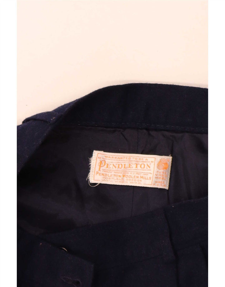 Pantaloni chino con pegged da donna Pendleton W26 L32 in lana vergine blu navy