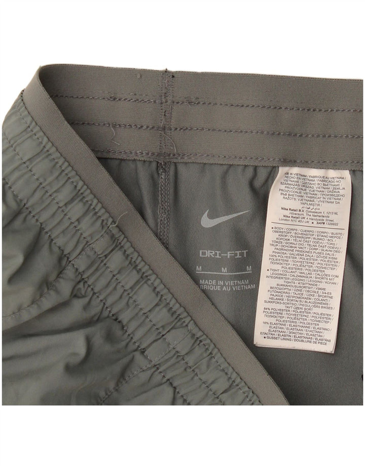 Pantaloncini sportivi Nike Dri Fit da donna UK 14 Poliestere grigio medio