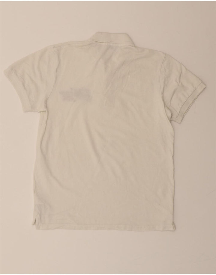 JACK & JONES Mens Polo Shirt Large White Cotton Vintage Jack & Jones and Second-Hand Jack & Jones from Messina Hembry 