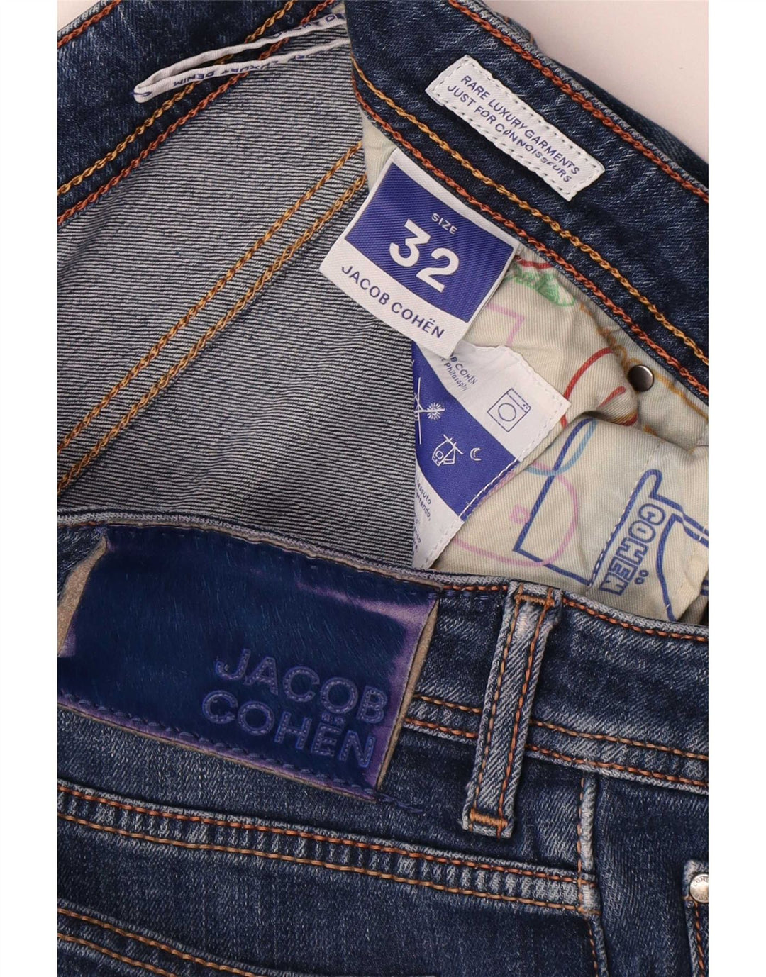 Jeans slim da uomo Jacob Cohen W32 L30 Blu