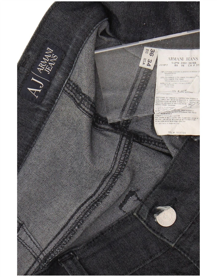 Jeans dritti da uomo ARMANI W36 L35 cotone blu navy