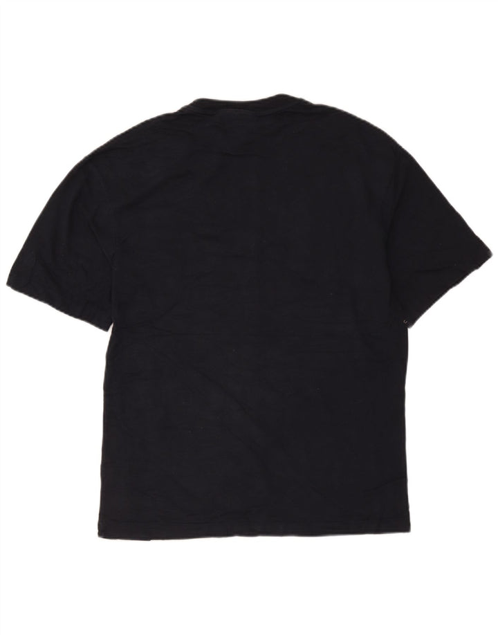 T-shirt grafica da uomo Zara Top Small in cotone blu navy