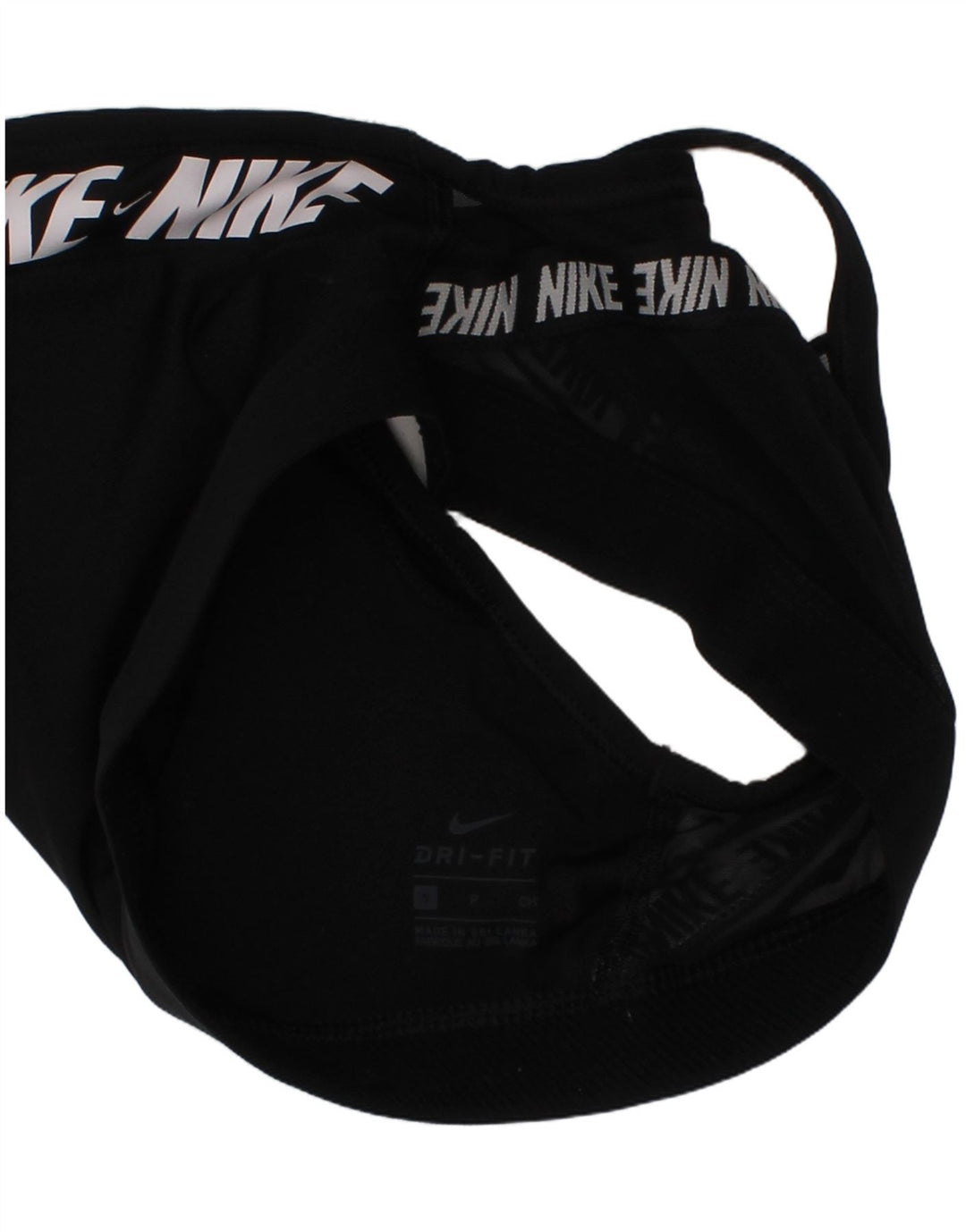 Reggiseno sportivo imbottito Nike da donna, top piccolo, in poliestere nero, sportivo