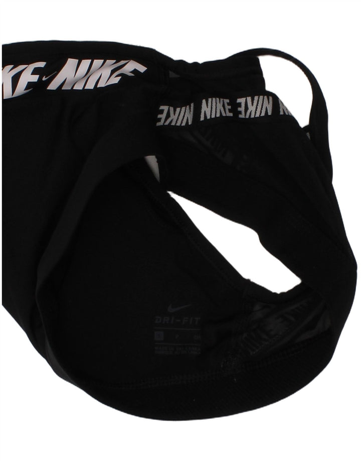 Reggiseno sportivo imbottito Nike da donna, top piccolo, in poliestere nero, sportivo