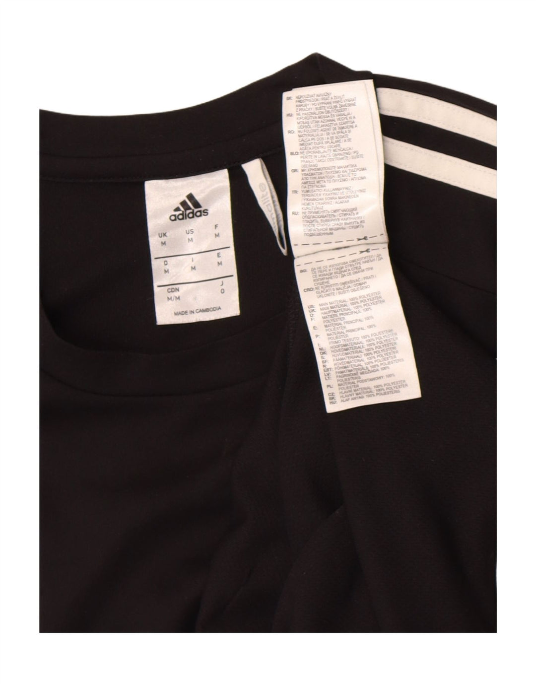 T-shirt Adidas Climalite da uomo, media, in poliestere nero
