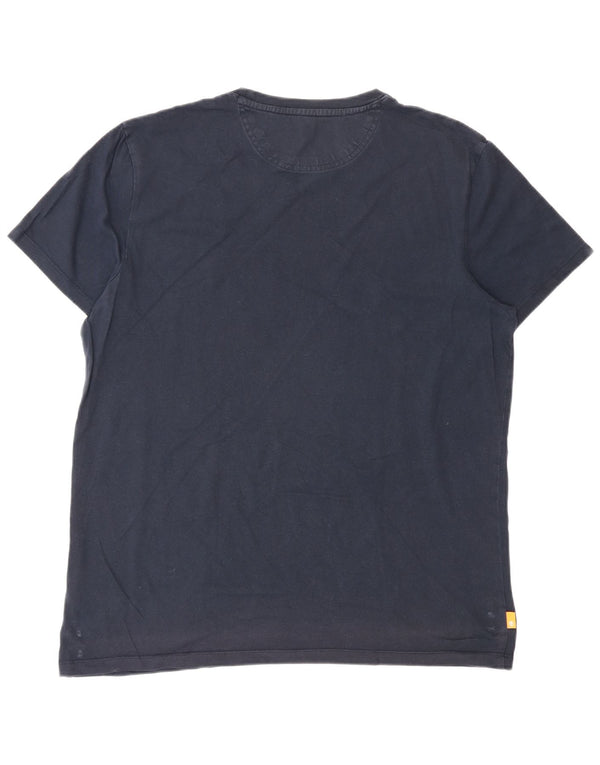 T-shirt da uomo slim fit Timberland Top XL in cotone blu navy