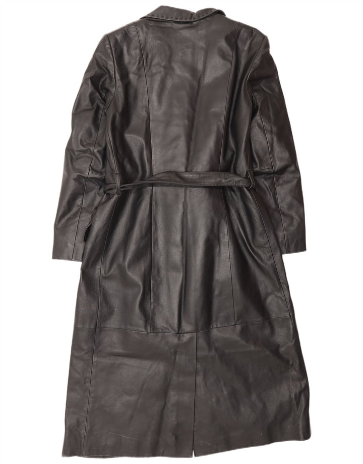Cappotto In Pelle Donna Conbipel IT 44 Medio Pelle Nera